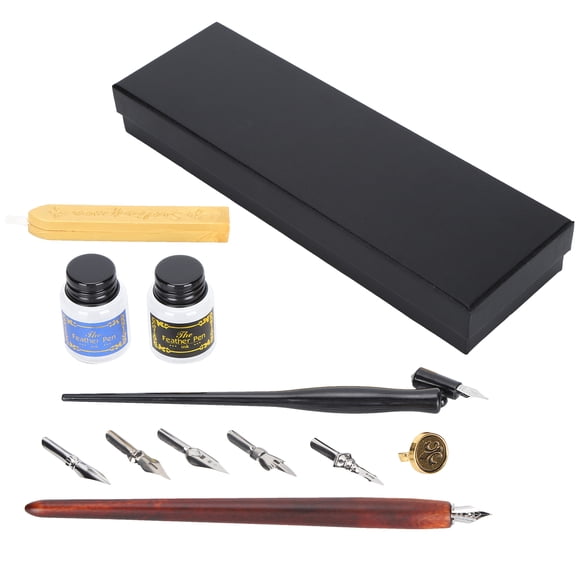 Juego de herramientas de caligrafía Nikou para principiantes con mango de Madera con tinta para caligrafía 1 unidad