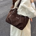 thumbnail image 6 of ToyKingdee Genuine Leather Cowhide Women'S Shoulder Bag, Suede Frosted Finish, Large Capacity Tote Travel Underarm Hobo Bag, 6 of 6