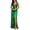 Green, variant on Womens Satin Maxi Dress, V Neck Sleeveless Dress, High Waisted Slit Gown, Elegant Formal Evening Dress Bridesmaid Cocktail Wedding Guest Party Long Dress Shiny Draped Elegant Fit