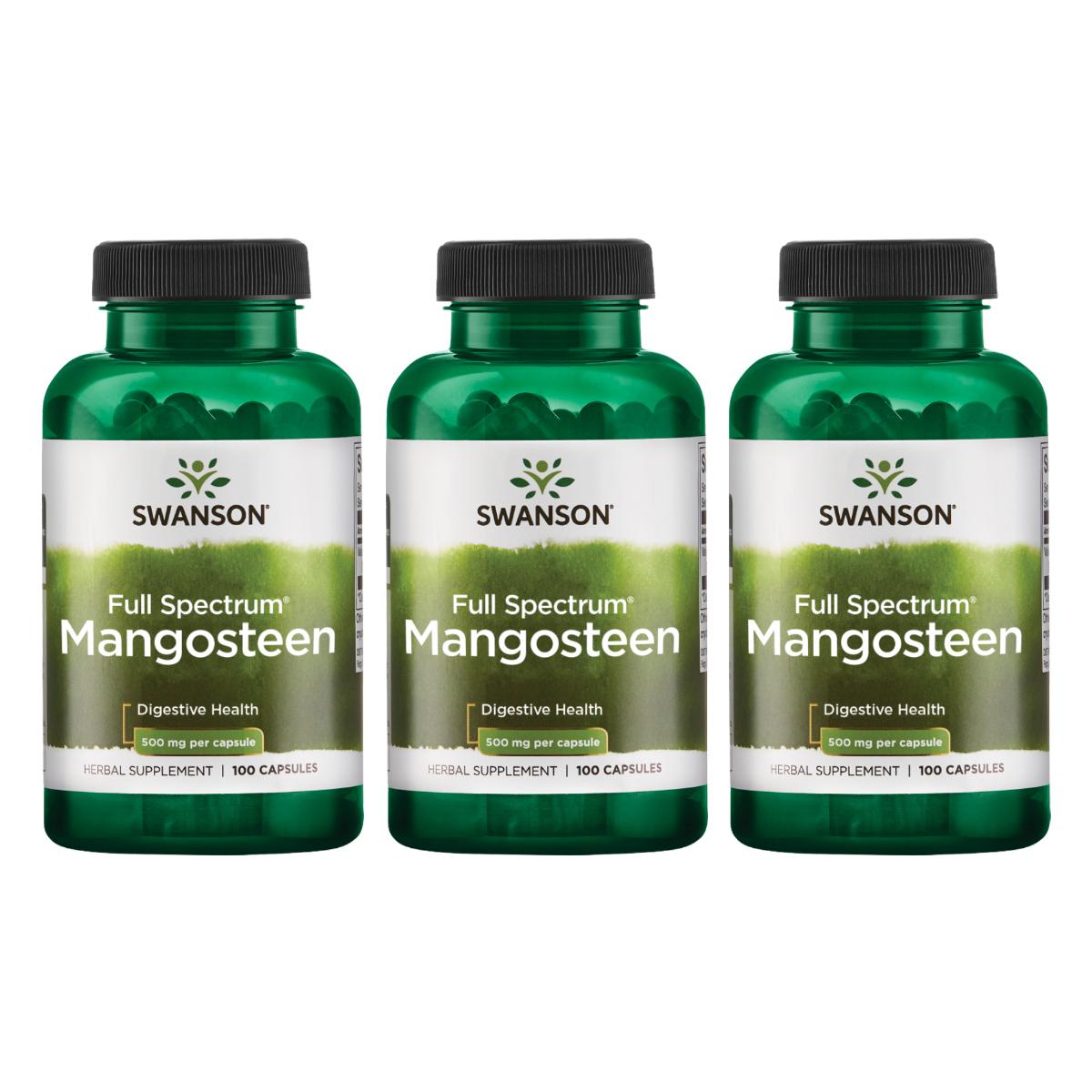 Swanson Full Spectrum Mangosteen 500 mg 100 Caps 3 Pack