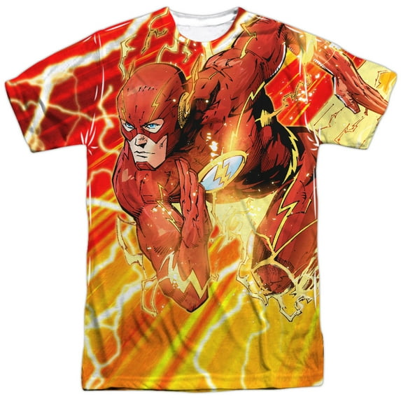 Justice League Of America Men's Lightning Dash Sublimation T-shirt White