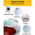 thumbnail image 3 of nqOlkjepod Abstract Minimalistic, Round Tablecloth, Fitted Table Cover with Elastic for 36"-44" Round Tables, Turquoise Pink Ombre Aesthetic Color Art Table Cloth Party Waterproof Tablecloths, 3 of 6