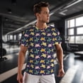 thumbnail image 3 of Wukai Turtle Print Men's Short-Sleeved Mesh T-Shirt,Quick-Dry Short Sleeve Workout T-Shirt-X-Large, 3 of 8