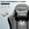 thumbnail image 5 of GTRACING Fabric Adjustable Height Reclining Gaming Office Chair with Footrest, Dark Gray, 5 of 7