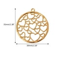 thumbnail image 3 of URTERYSER 5 Pieces/Set Round Heart Metal Frame with Loop Bezel Setting Resin Pendant for Arts Jewelry Making Gold, 3 of 6