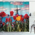thumbnail image 1 of Ambesonne Amsterdam Shower Curtain, Idyllic Spring Tulips, 69"Wx75"L, Multicolor, 1 of 3