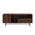 thumbnail image 3 of 60" Modern TV Console with Record Storage - Dark Walnut, 3 of 7
