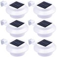 thumbnail image 2 of [6 piezas] Luces solares Luz de pared de jardín solar a prueba de agua Iluminación de canalón, luz de camino solar para casa, cerca, jardín Jormftte MZQ-0837, 2 of 7