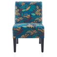 thumbnail image 2 of BELLEZE Armless Contemporary Upholstered Single Curved Slipper Accent Chair Living Room Bedroom, Leaf, 2 of 6