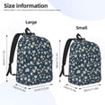 thumbnail image 4 of Daiia Daisy Floral B Vintage Canvas Backpack for Men and Women ,Hiking Backpack,Travel Laptop Bag for School,Large Capacity Backpack, 4 of 8