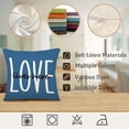 thumbnail image 2 of Farmhouse Pillow Covers 18x18 Set of 4 Throw Pillow Covers Rustic Linen Decorative Pillows Square Cushion Covers for Couch Sofa Bedroom Home Decor, 2 of 5