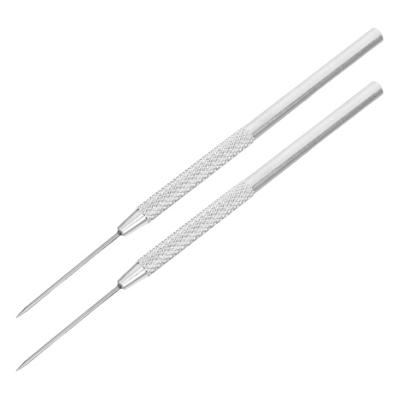 NICEXMAS Ceramic Clay Needle Tools Pottery Sculpture Needles Silver 2Pcs 5.5x0.2in Stainless Steel