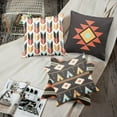 thumbnail image 5 of Set of 4 Western Native Tribal Throw Pillow Covers Aztec Vintage Geometric Modern Brightly Decorative Pillow Cases Home Decor Standard Square 18x18 Inches Pillowcases, 5 of 6