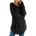 thumbnail image 2 of Ketyyh-chn99 Long Sleeve Shirts for Women Casual Loose Elegant Tops Spring Fall Clothes Black,5XL, 2 of 5