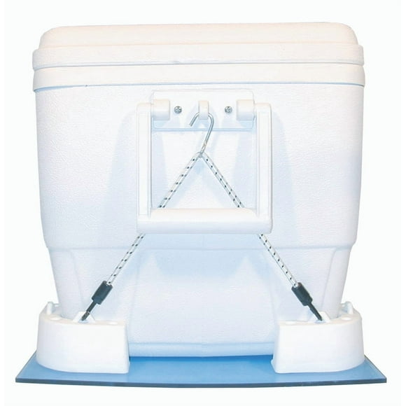 T-H Marine Kit de Fixation pour Refroidisseur de Boissons CMK-1-DP pour Utilisation avec Glacières de Toutes Tailles; Blanc; Plastique; avec Quatre Supports d'Angle/deux Sangles en Nylon