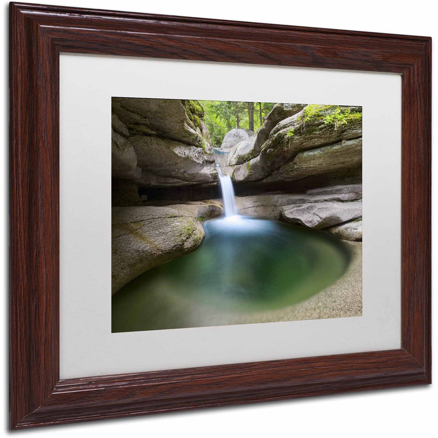 Trademark Fine Art 'Sabbaday Green Pool' Canvas Art by Michael Blanchette Photography, White Matte, Wood Frame