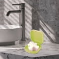 thumbnail image 2 of Unique Bargains 1 Pc Seal Small Soap Holder with Cover Green Soap Holder for Bathroom 3.11"x3.11"x1.5", 2 of 6