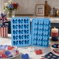 thumbnail image 5 of Cook with Color Silicone Ice Cube Mold Tray, 15-Cavity Americana Bow-Shaped Ice Molds, Patriotic, Light Blue, 5 of 5