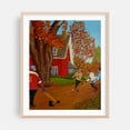 thumbnail image 2 of Autumn Street Hockey - Painting Autumn Rural Rustic Farmhouse Pastoral Scenic Humor Unframed Wall Art Print 11 x 14 inches, 2 of 13