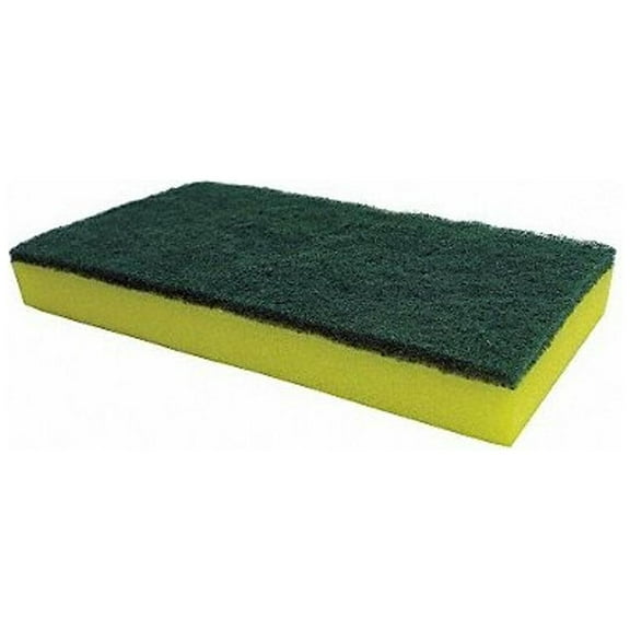Westward Sponge Scrubber,9x4-1/2 In,Green/Yellow 13A761