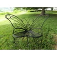 thumbnail image 1 of Hi-Line Gift 45 in Metal Butterfly Chair Black Garden Bench, 1 of 5