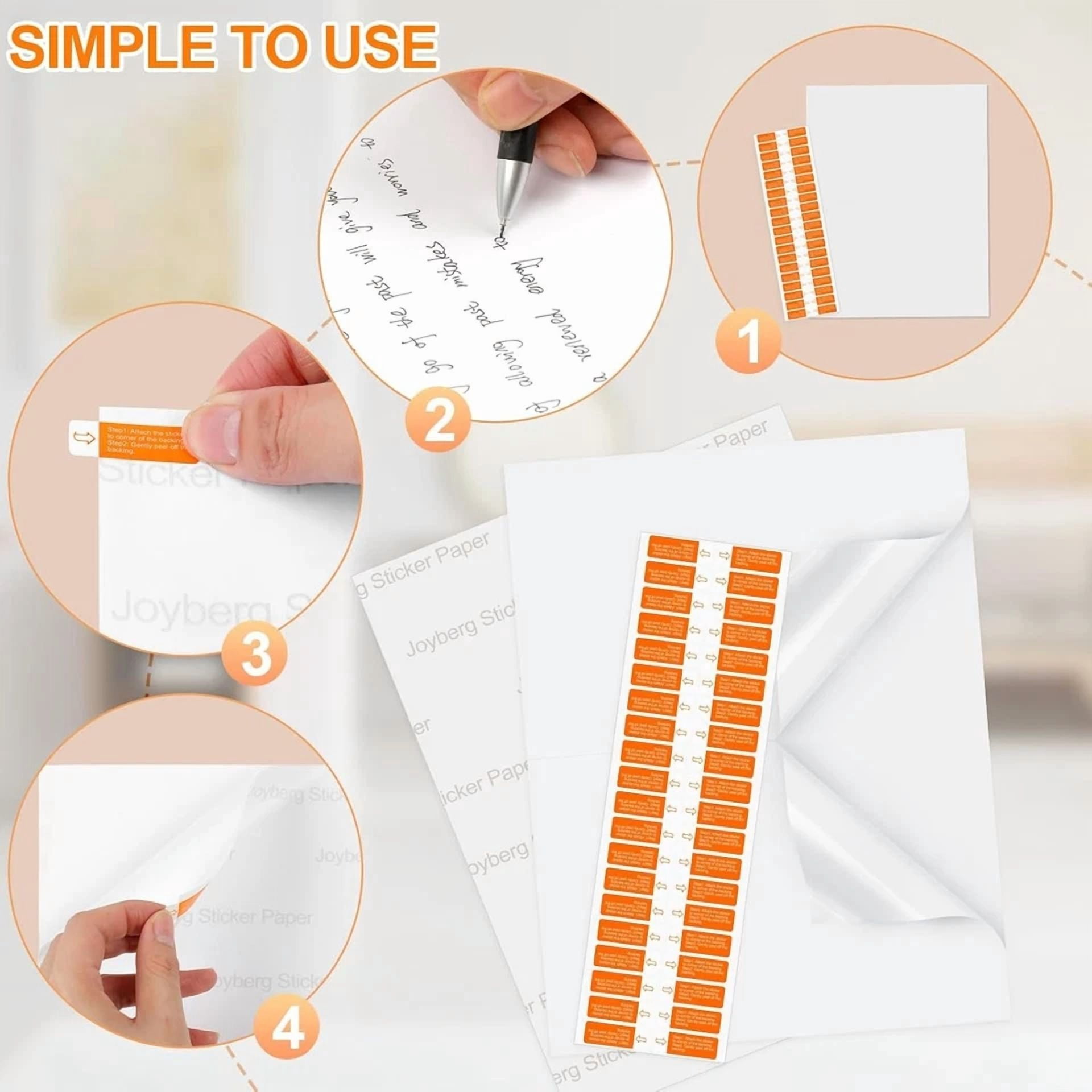 BUTTERFLY- Printable Sticker Paper For Inkjet Printer, 40 Sheets 5.5X8.5 Matte Sticker