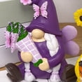 thumbnail image 7 of Easter Gnome Figurines Decor, Resin Garden Gnome Decorations for Home Indoor Outdoor Purple Spring Fall Decoration Farmhouse Butterfly Figurine for Thankgiving Day, 7 of 7