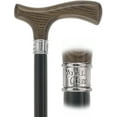 Walking Cane Fritz Comfort Cane with Stained Ash Wood Handle & Black