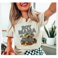 thumbnail image 1 of Monster Truck Jam Pit Crew Party Family Vehicle Dude T-shirt Checkered Flag Green Purple R - As Picture - 4XL, 1 of 2