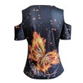 thumbnail image 2 of Womens Athletic Tops Was Out Long Sleeve Womens Summer Tees Tops Loose Fit Football Shirt Women Turtle Neck Long Sleeve Athletic Shirt Women Short Raglan Light Shirts for Orange M, 2 of 4