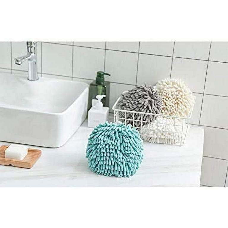 Hand Towels for Bathroom Decorative Set 2-Pack Chenille Hanging