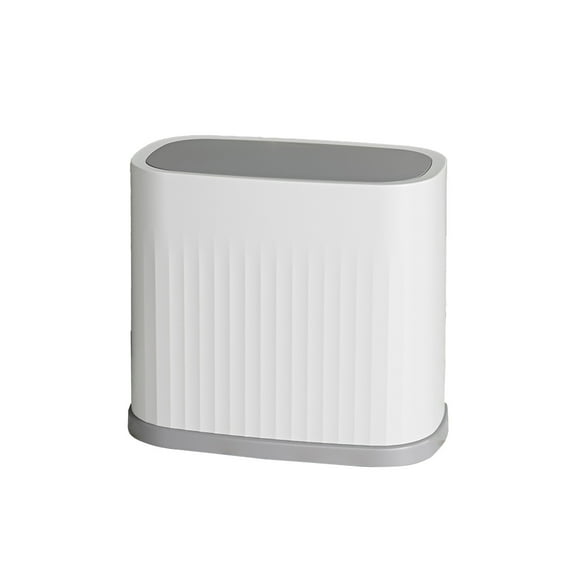 HBBKVI 2.5 Gallon Bathroom Trash Can with Press Lid, Plastic Trash Can for Kitchen Home Office