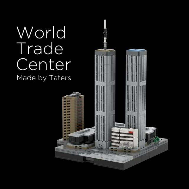 MOC-173724 World Trade Center 1987-2001 Modular Building Blocks Set Skyscraper MOC Bricks Toys DIY Model Gift 1107pcs