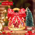 thumbnail image 4 of Christmas Cartoon Plastic Treat Bag, Handheld Gift Pouch, 6.69X7.87" Holiday Cookie Storage Container, Xmas Character Print Packing Sack, Transparent Goodie Holder, for Candy and Baked Snack Packing, 4 of 4