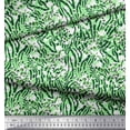 thumbnail image 2 of Soimoi Green Rayon Crepe Fabric Leopard & Wild Animal Skin Decor Fabric Printed BTY 46 Inch Wide, 2 of 3