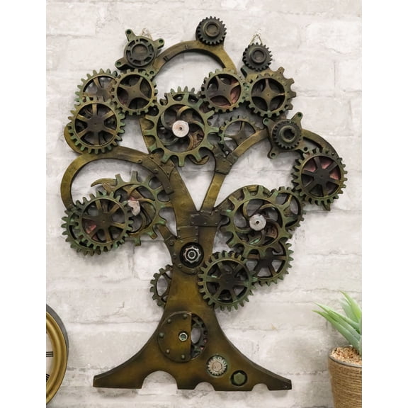 Ebros Large 20"H Celtic Sacred Steampunk Tree Of Life Wall Decor Figurine