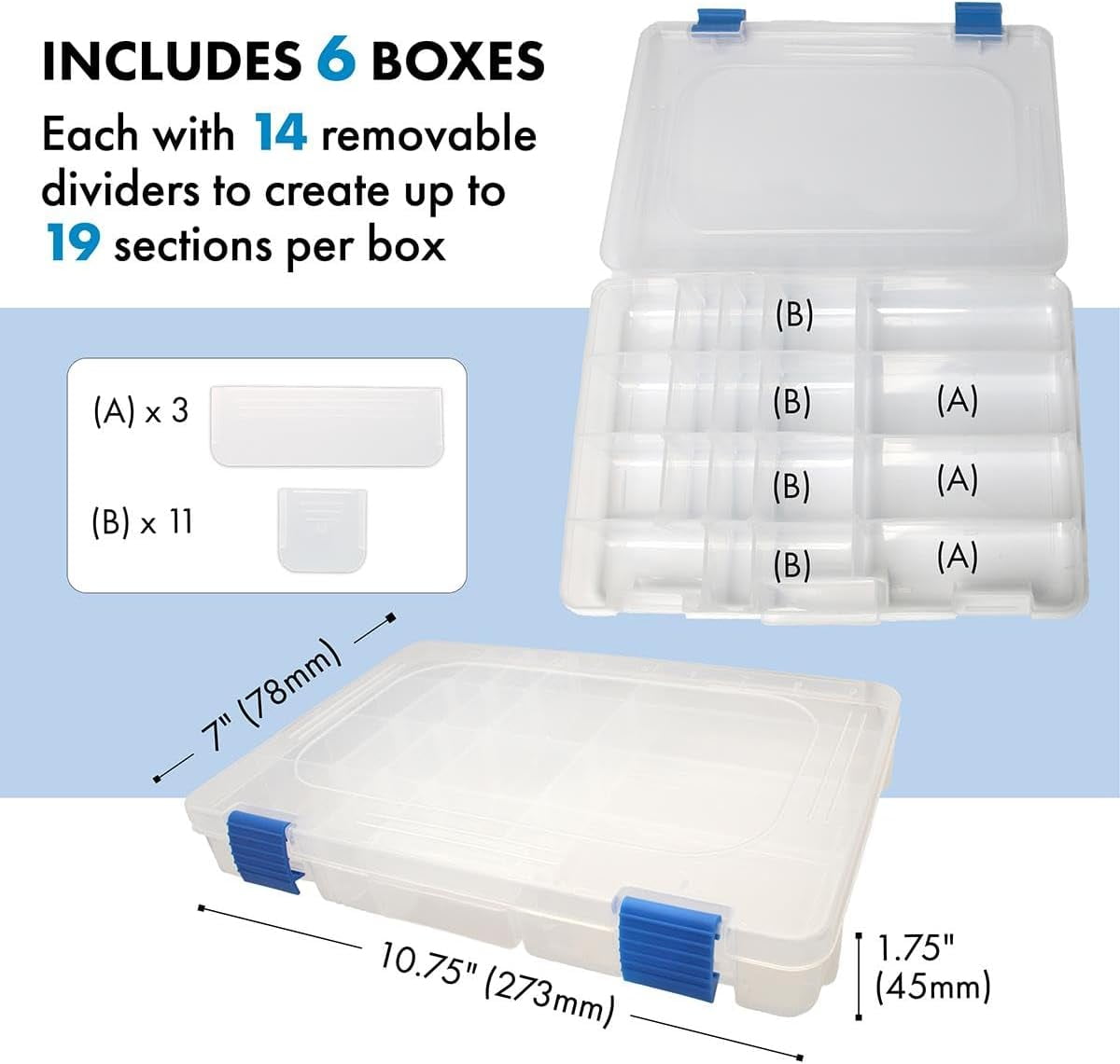 The Beadsmith Keeper Traveler - 13" x 7.5" x 11.5" - Includes 6 Organizer Boxes, - Zip Front Tote Bag with Carrying Handle & Removable Adjustable Strap - Portable Storage System for Beads & Supplies