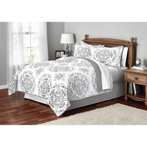 mainstays-classic-leaf-damask-patterned-quilt-gray-standard-sham-walmart-walmart