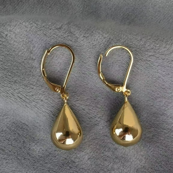 Gold Teardrop Earrings for Women,Sterling Silver Waterdrop Tear Drop Dangle Earrings Hypoallergenic, Teardrop Leverback Dangle Earring Jewelry