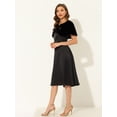 thumbnail image 3 of Elegante chal de piel sintética para mujer con cinta de lazo para novia, boda, fiesta, estola, encogimiento de hombros Negro M, 3 of 5