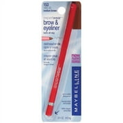 Maybelline New York Expert Wear Brow & Eyeliner, 153 Medium Brown, 0.011 Oz.