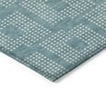 thumbnail image 4 of Addison Rugs Chantille Indoor/Outdoor Transitional Squares Teal Washable Rectangle Rug, 5' x 7'6", 4 of 6