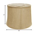 thumbnail image 2 of 13" Golden Fiber Drum Throwback Burlap Lampshade, 2 of 3