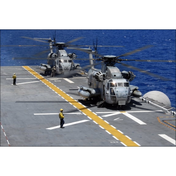 24"x36" Gallery Poster, CH-53 Sea Stallions USS Bonhomme Richard (LHD 6)