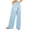 thumbnail image 4 of Celebrity Pink Women's and Women's Plus Baggy Wide Leg Jeans, Available in Regular, Short, Long Inseams, Sizes 1-24, 4 of 5