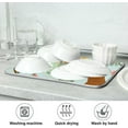 thumbnail image 6 of SKYSONIC Dish Drying Mat for Kitchen Counter Mushroom House Frog Eco Friendly Drying Mat - Easy to Clean Heat Resistant Dish Mat - 18x24, 6 of 6