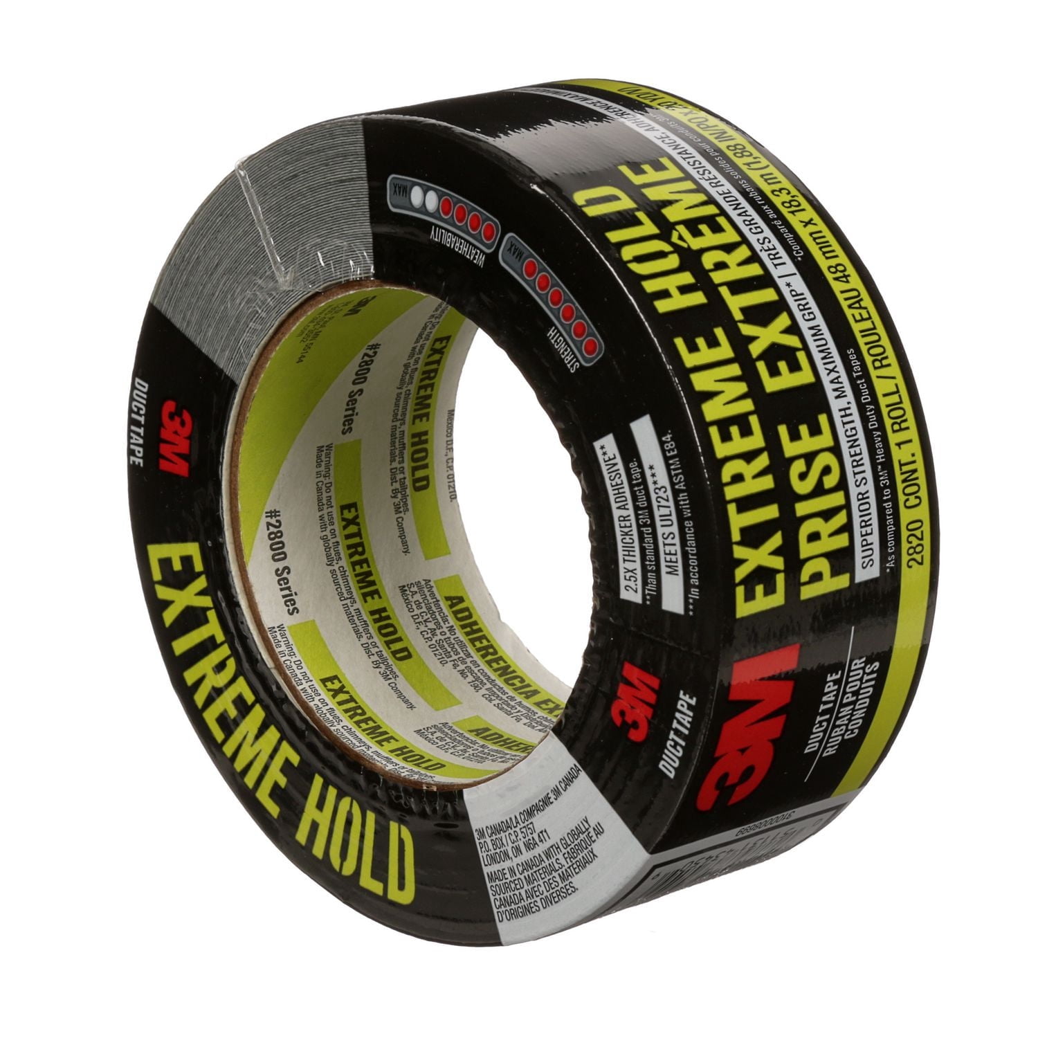 Ruban pour conduits de fixation extrême 3M(MC), 2820-AF, 48 mm x 18,3 m (1,88 po x 20 v)