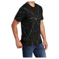 thumbnail image 4 of Yellow Rooster Men's Short Sleeve Tie-Dye Male Cotton T-Shirts Black Galaxy Spiral 2XL, 4 of 6