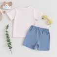thumbnail image 3 of Bagilaanoe 2pcs Toddler Baby Boy Shorts Set Short Sleeve Letter Print T Shirt Tops + Shorts 3M 6M 12M 18M 24M 3T Kids Casual Summer Clothes, 3 of 8