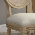 thumbnail image 3 of Noble House Theodore Indoor French Fabric Dining Chairs, Set of 2, Beige, 3 of 6